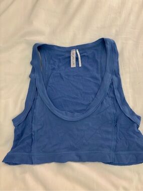 Urban Outfitters Periwinkle Ribbed Cropped Tank